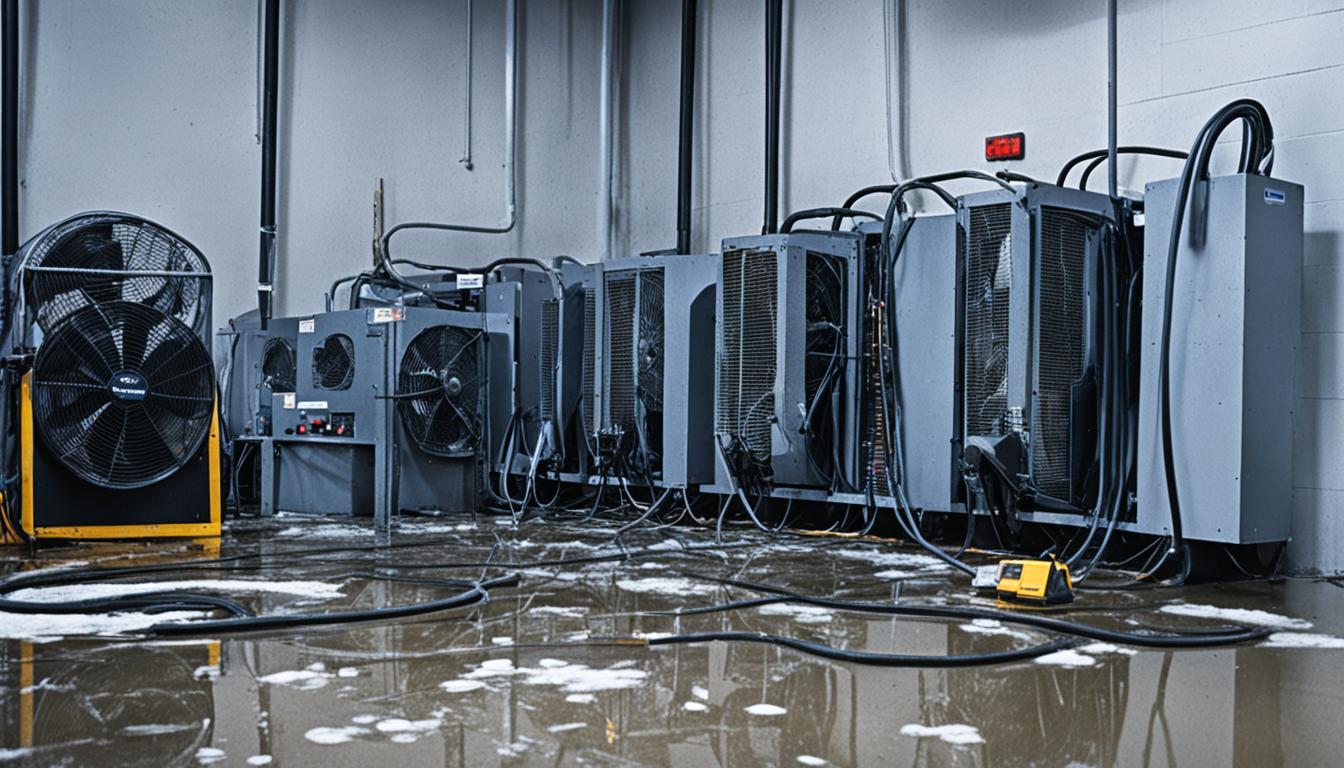 How long do fans run after water damage?